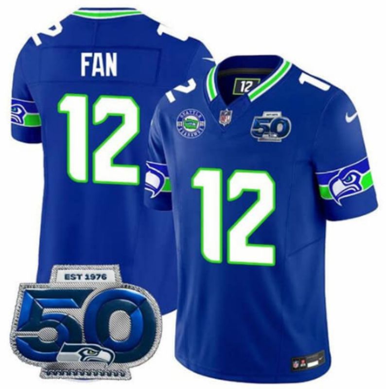 Men 2026 Seattle Seahawks #12 Fan Blue 4th generation Nike Limited NFL Jersey style 02->philadelphia eagles->NFL Jersey